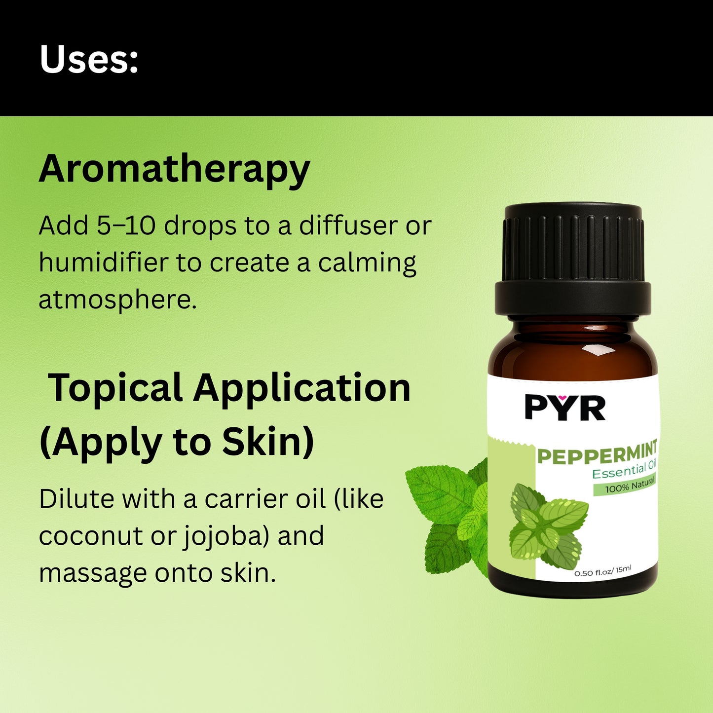 PYR-Peppermint Crisp & Cooling Scent - Fragrance Oil (15ml)