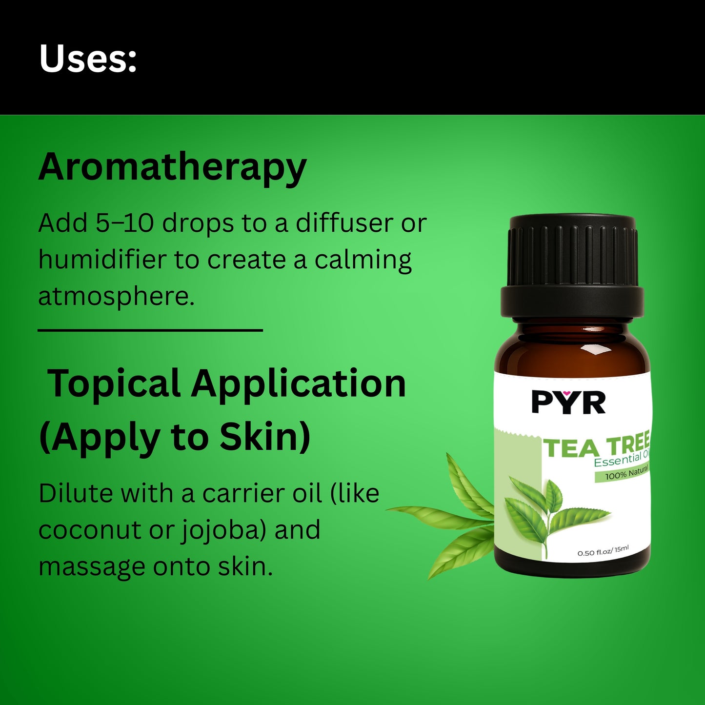 PYR-Tea Tree Clean & Medicinal Scent - Fragrance Oil (15ml)
