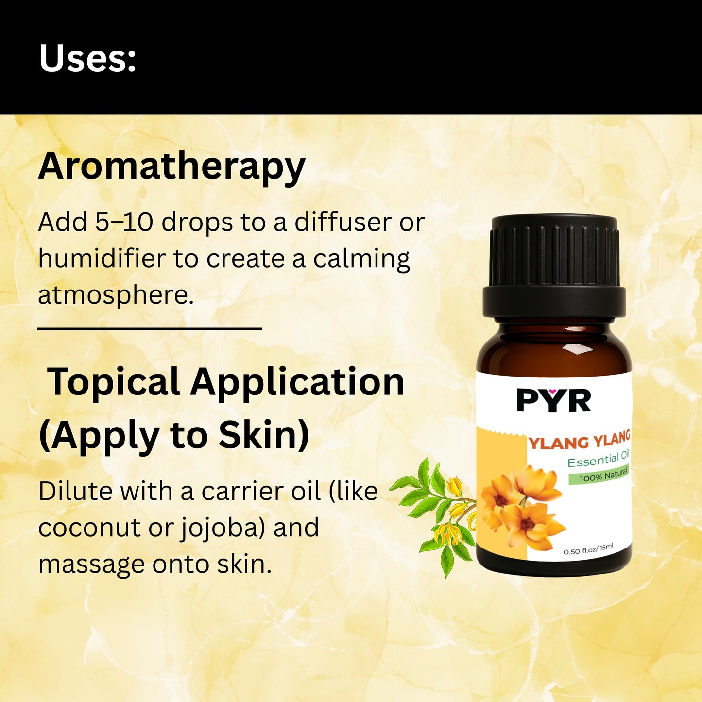 PYR-Ylang Ylang Sweet & Exotic Scent - Fragrance Oil (15ml)