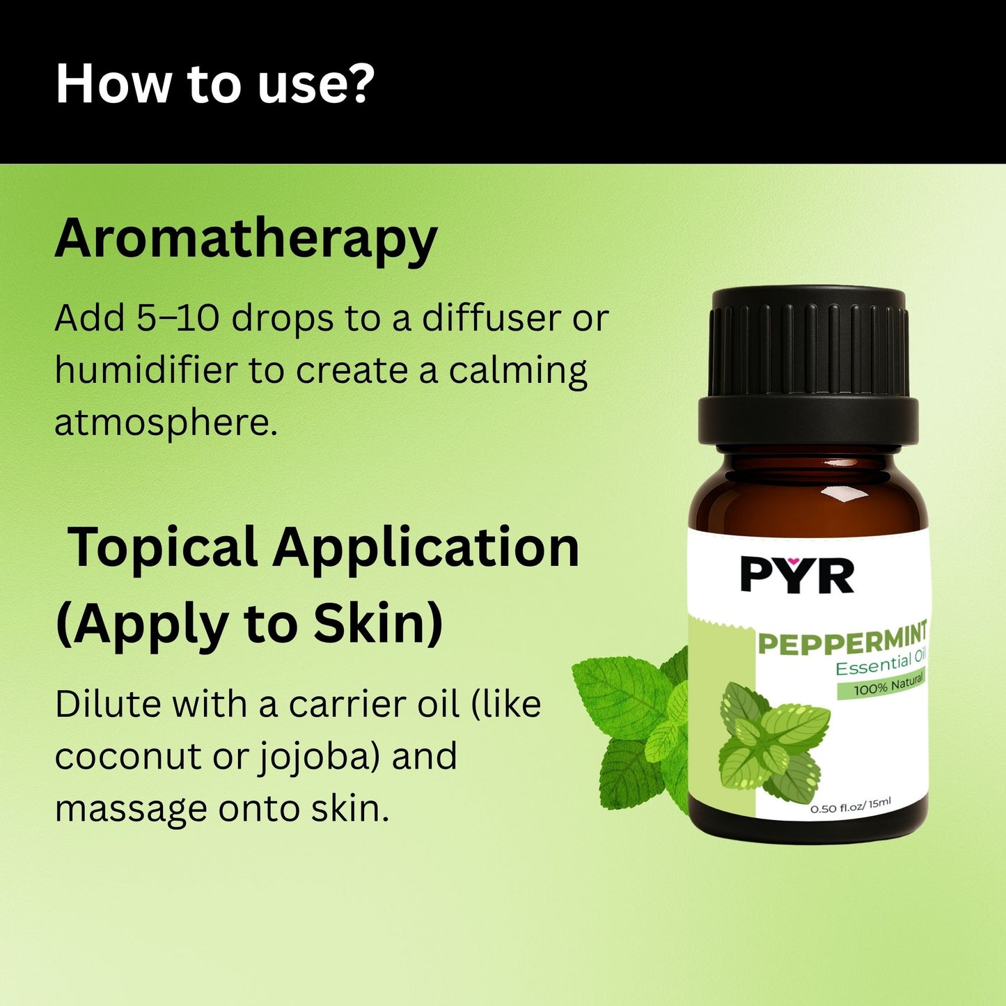 PYR-Peppermint Crisp & Cooling Scent - Fragrance Oil (15ml)