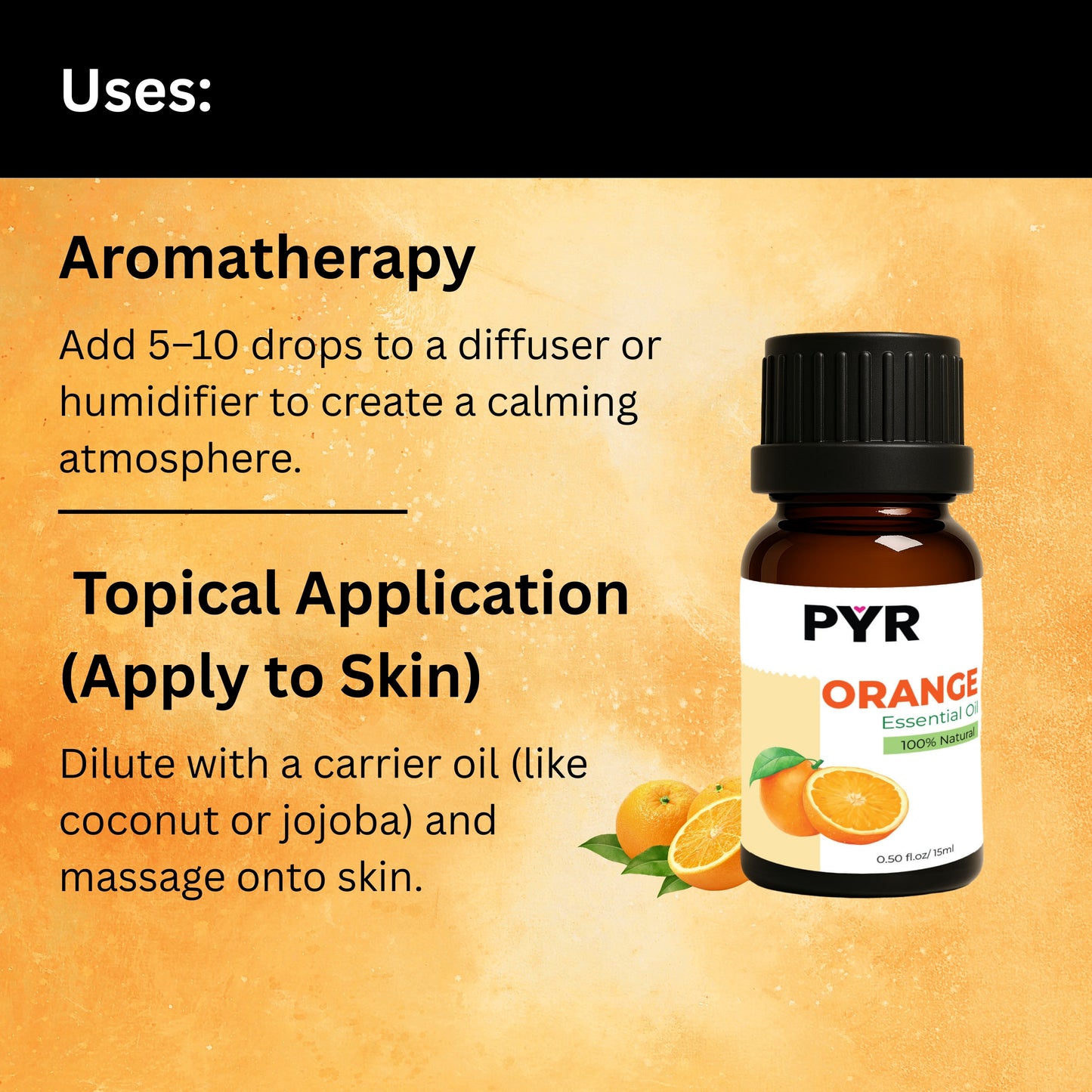 PYR-Orange Sweet & Citrusy Scent - Fragrance Oil (15ml)