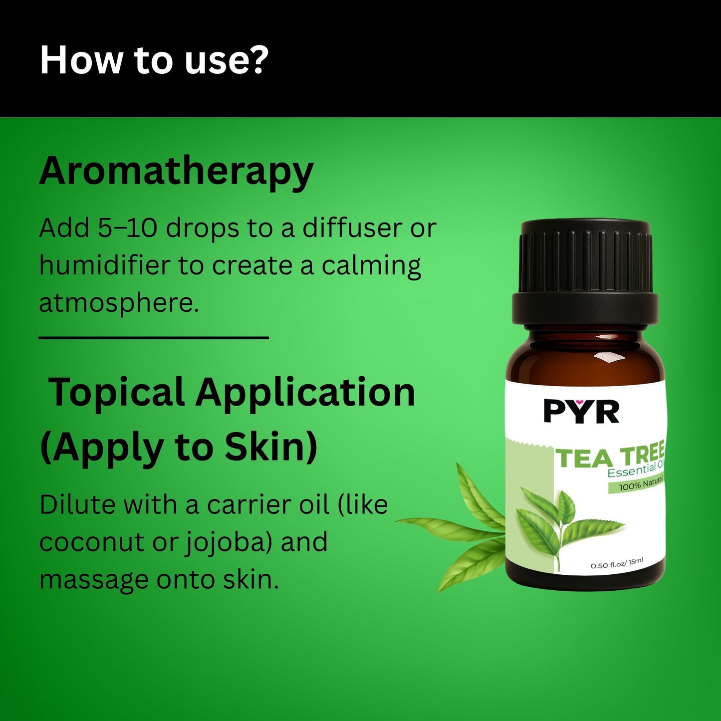 PYR-Tea Tree Clean & Medicinal Scent - Fragrance Oil (15ml)