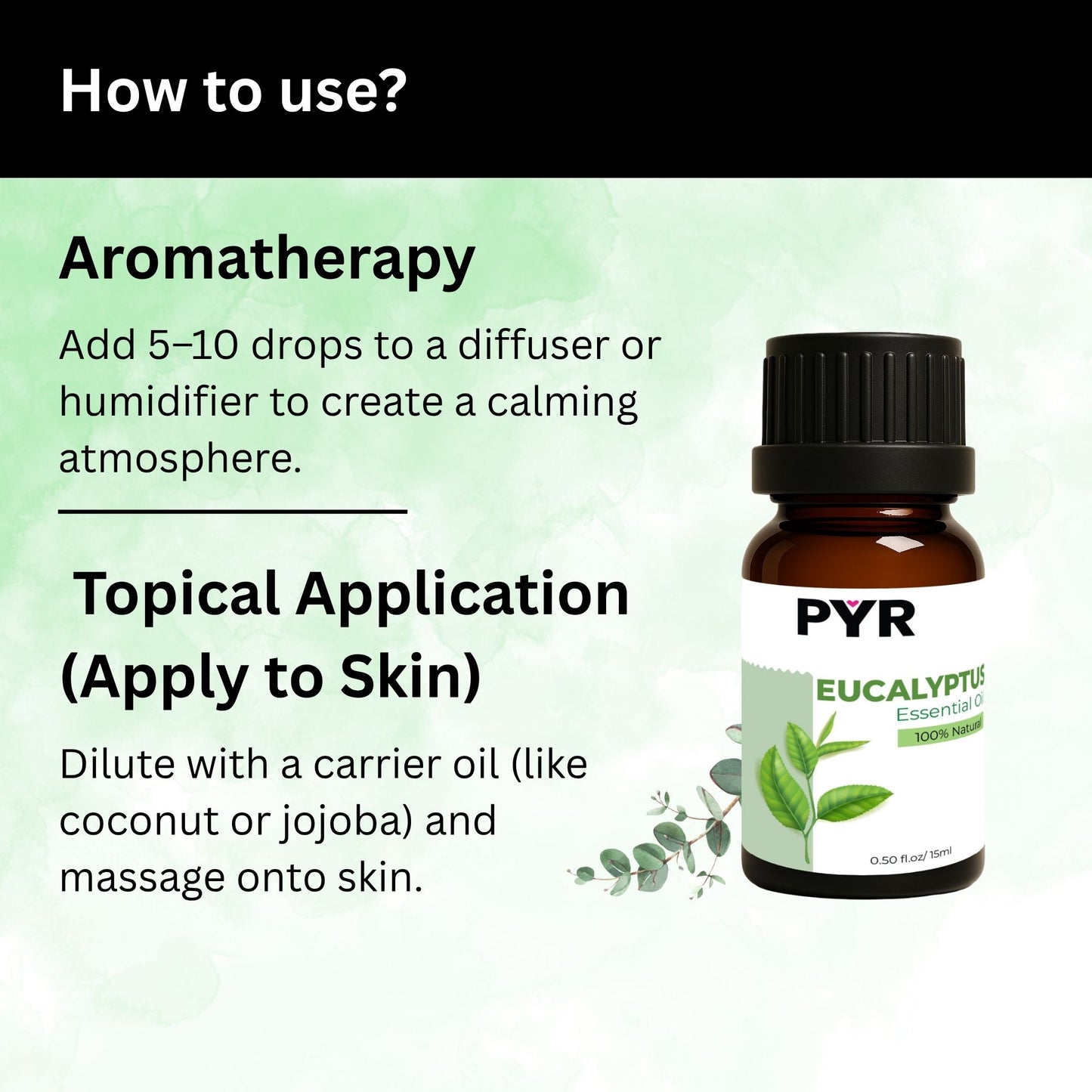 PYR-Eucalyptus Cool & Refreshing Scent - Fragrance Oil (15ml)