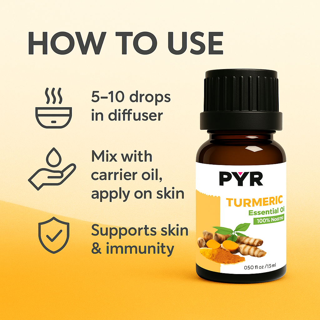 PYR-Turmeric Warm & Earthy Scent - Fragrance Oil (15ml)