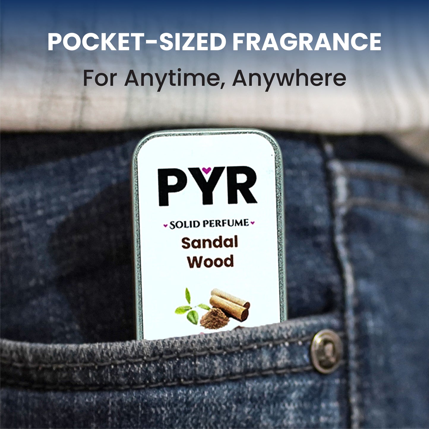 PYR - Sandalwod Long-Lasting & Strong Fragrance - Solid Perfume