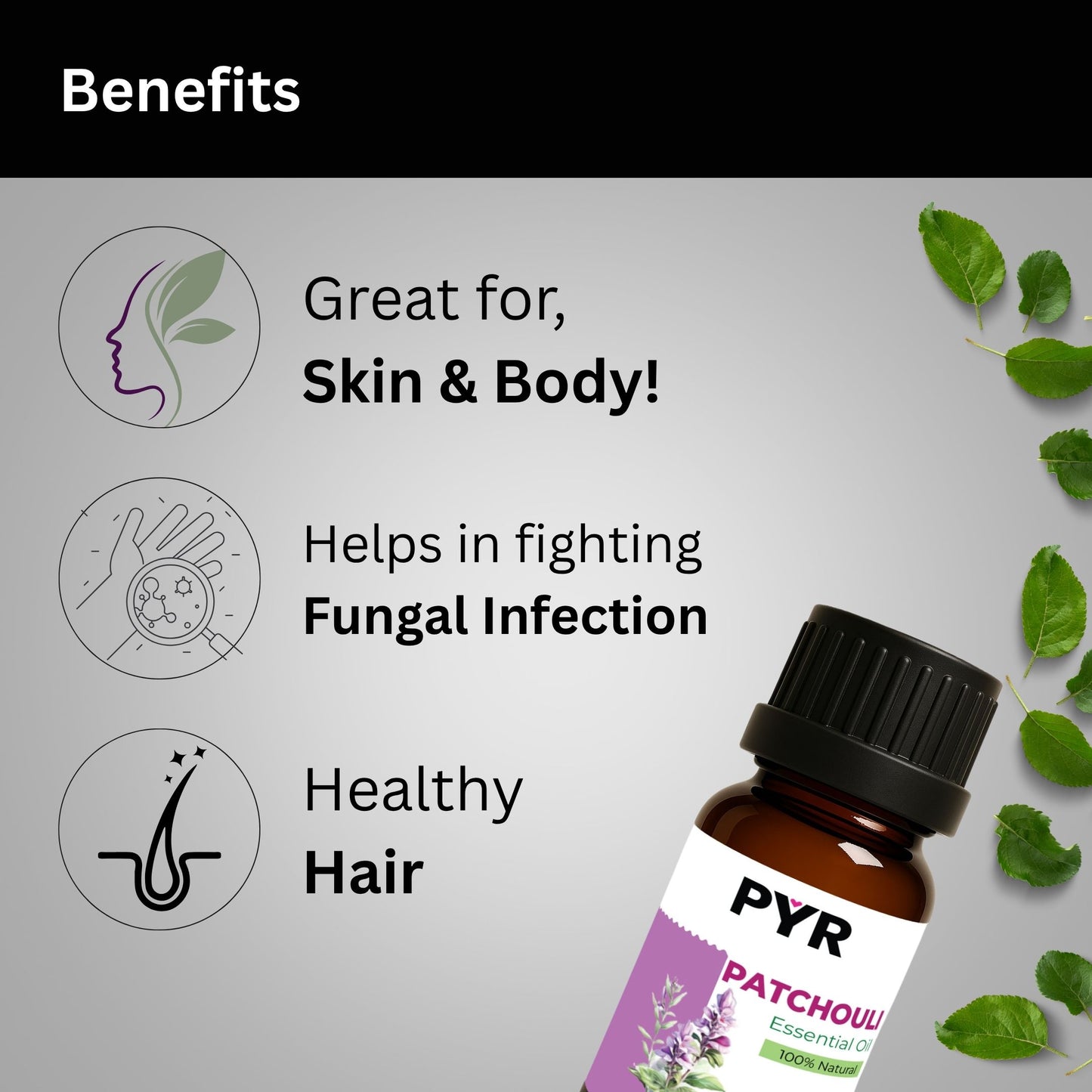 PYR-Patchouli Earthy & Musky Scent - Fragrance Oil (15ml)