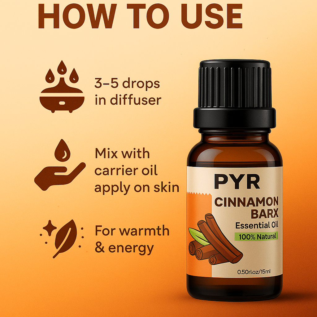 PYR-Cinnamon Warm & Spicy Scent - Fragrance Oil (15ml)