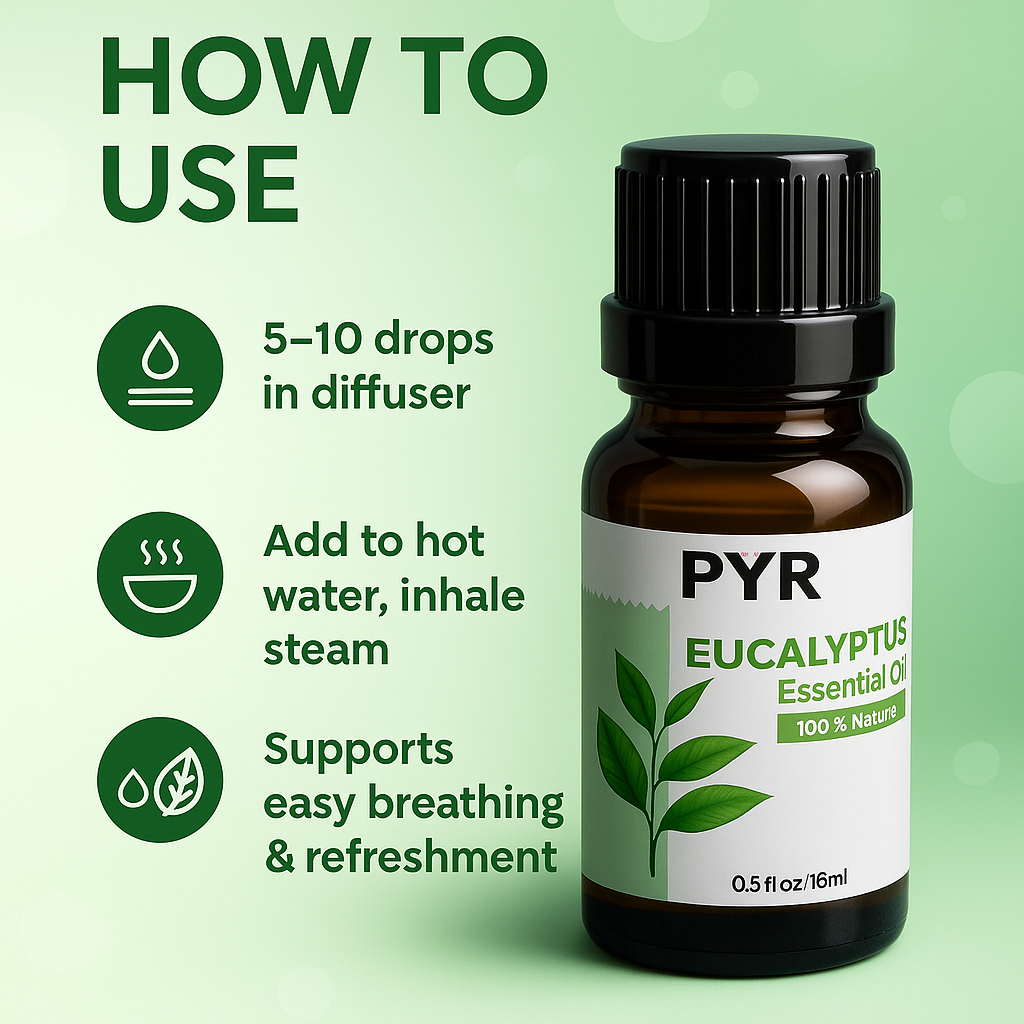 PYR-Eucalyptus Cool & Refreshing Scent - Fragrance Oil (15ml)