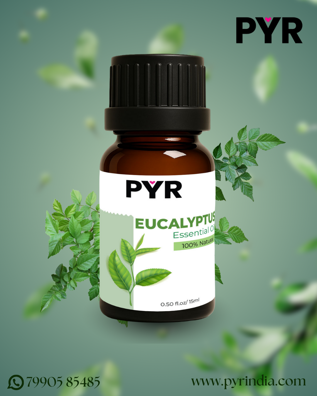 PYR-Eucalyptus Cool & Refreshing Scent - Fragrance Oil (15ml)