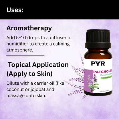 PYR-Patchouli Earthy & Musky Scent - Fragrance Oil (15ml)