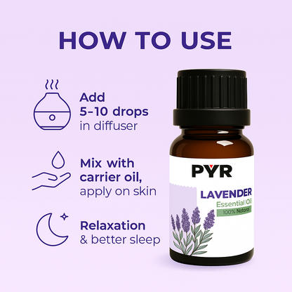 PYR-Lavender Floral & Calming Scent - Fragrance Oil (15ml)