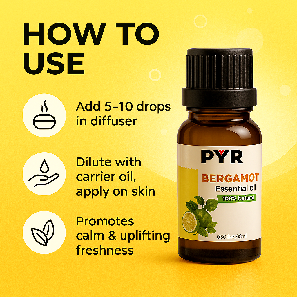 PYR-Bergamot Bright & Citrusy Scent - Fragrance Oil (15ml)