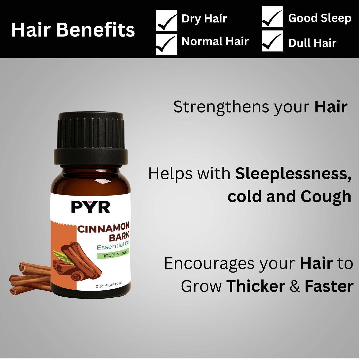 PYR-Cinnamon Warm & Spicy Scent - Fragrance Oil (15ml)