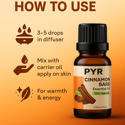 PYR-Cinnamon Warm & Spicy Scent - Fragrance Oil (15ml)