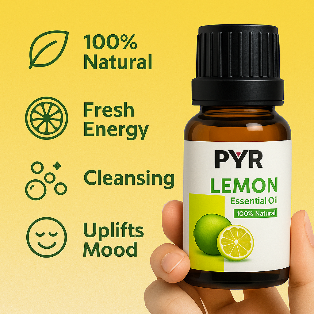 PYR-Lemon Fresh & Uplifting Scent - Fragrance Oil (15ml)