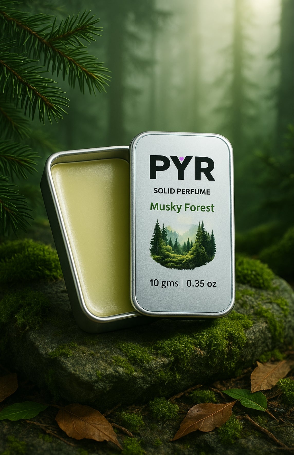 PYR - Musky Forest Long-Lasting & Strong Fragrance - Solid Perfume