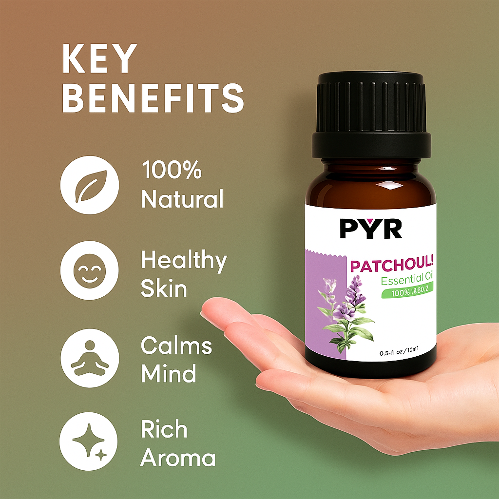 PYR-Patchouli Earthy & Musky Scent - Fragrance Oil (15ml)