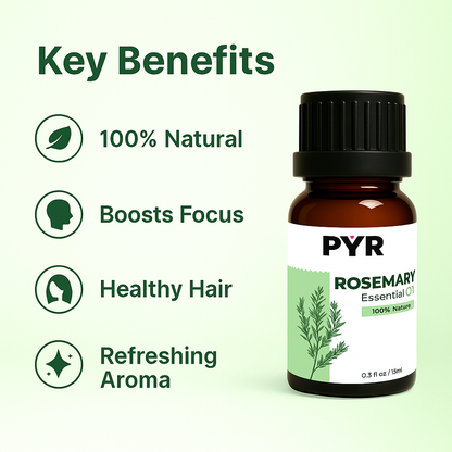 PYR-Rosemary Herbal & Invigorating Scent - Fragrance Oil (15ml)