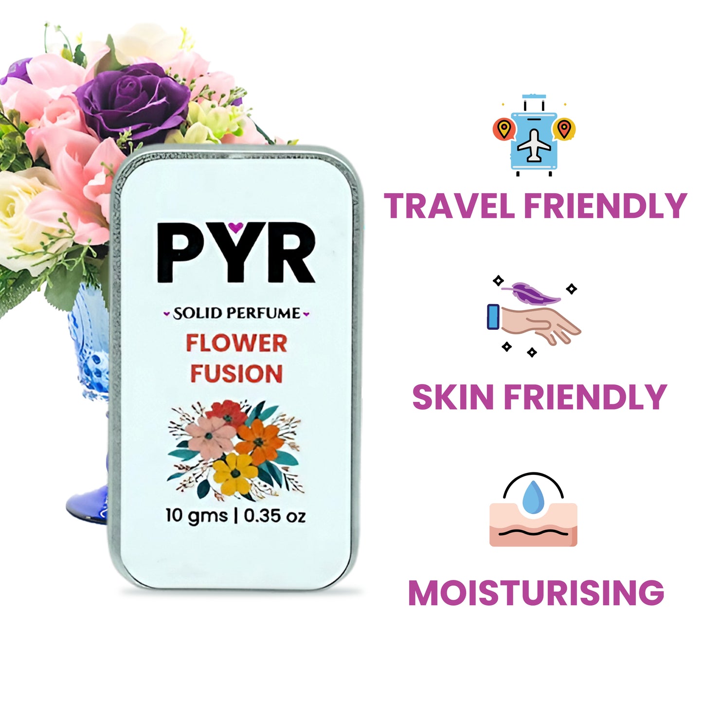 PYR - Flower Fusion Long-Lasting & Strong Fragrance - Solid Perfume