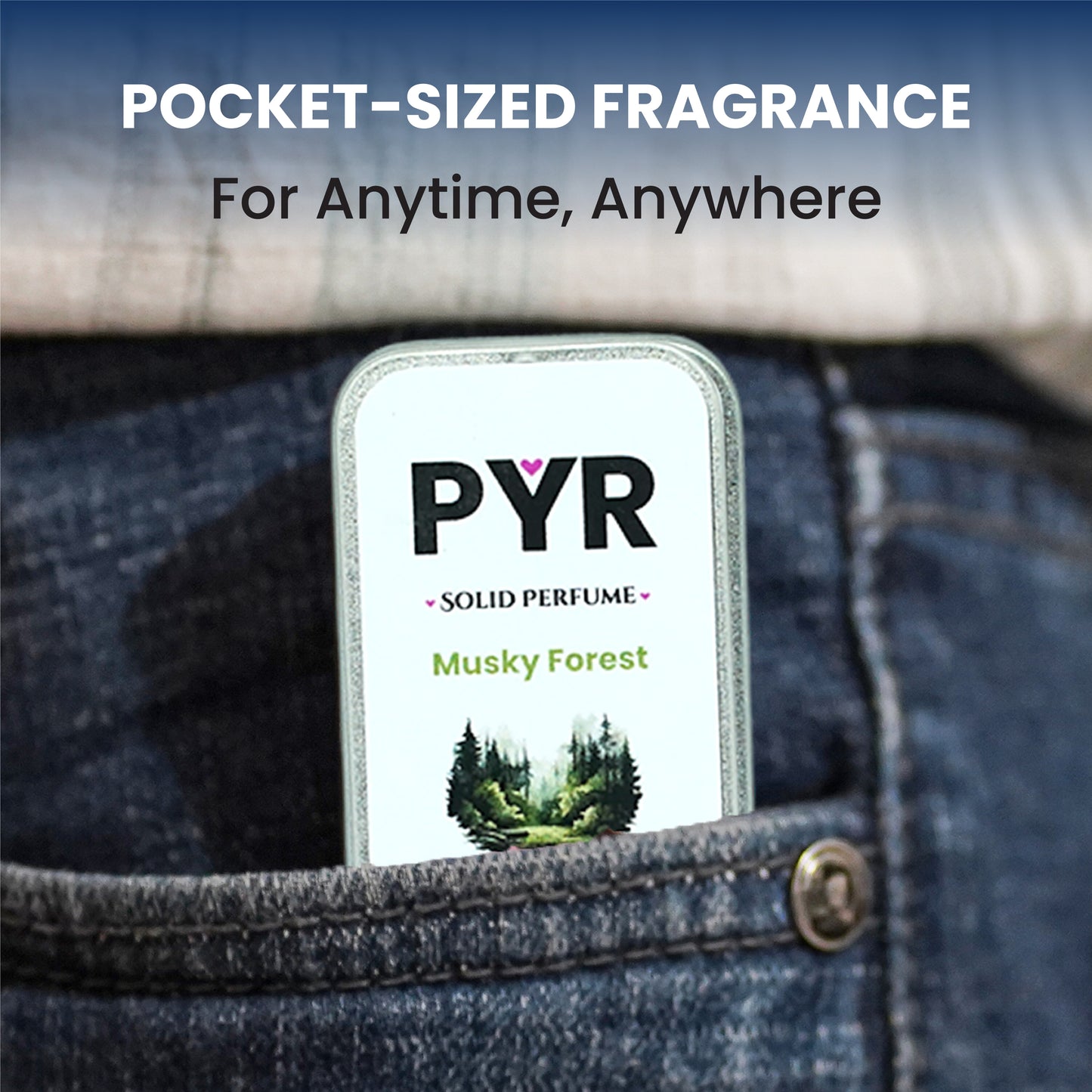 PYR - Musky Forest Long-Lasting & Strong Fragrance - Solid Perfume