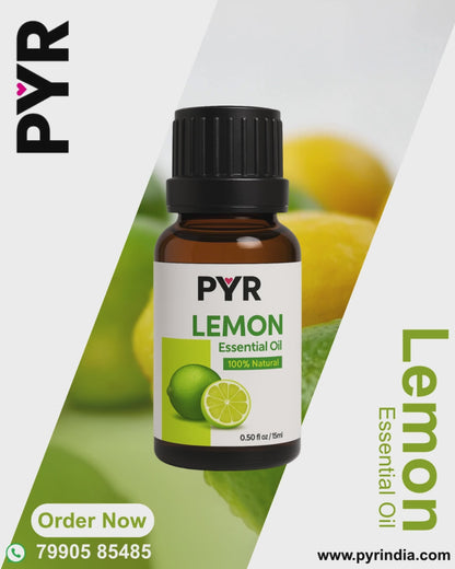 PYR-Lemon Fresh & Uplifting Scent - Fragrance Oil (15ml)